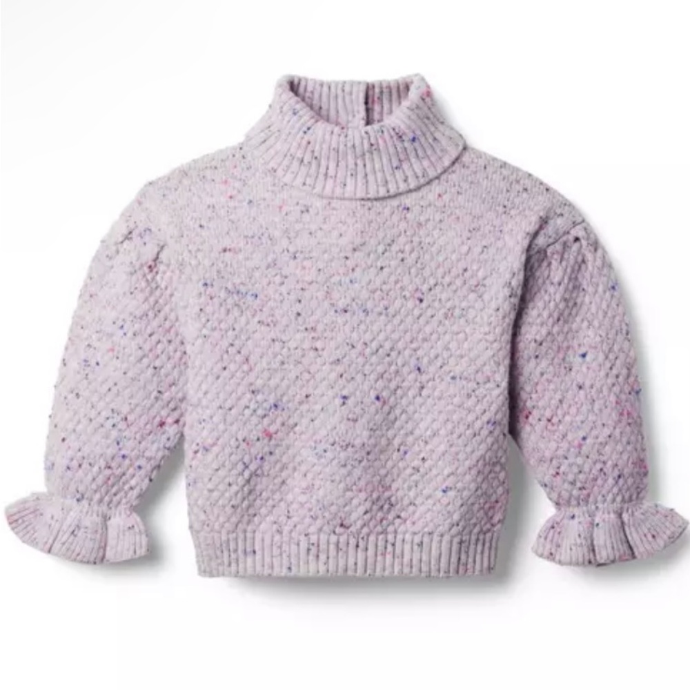 NWT Janie and Jack Girls Marled Turtleneck Sweater